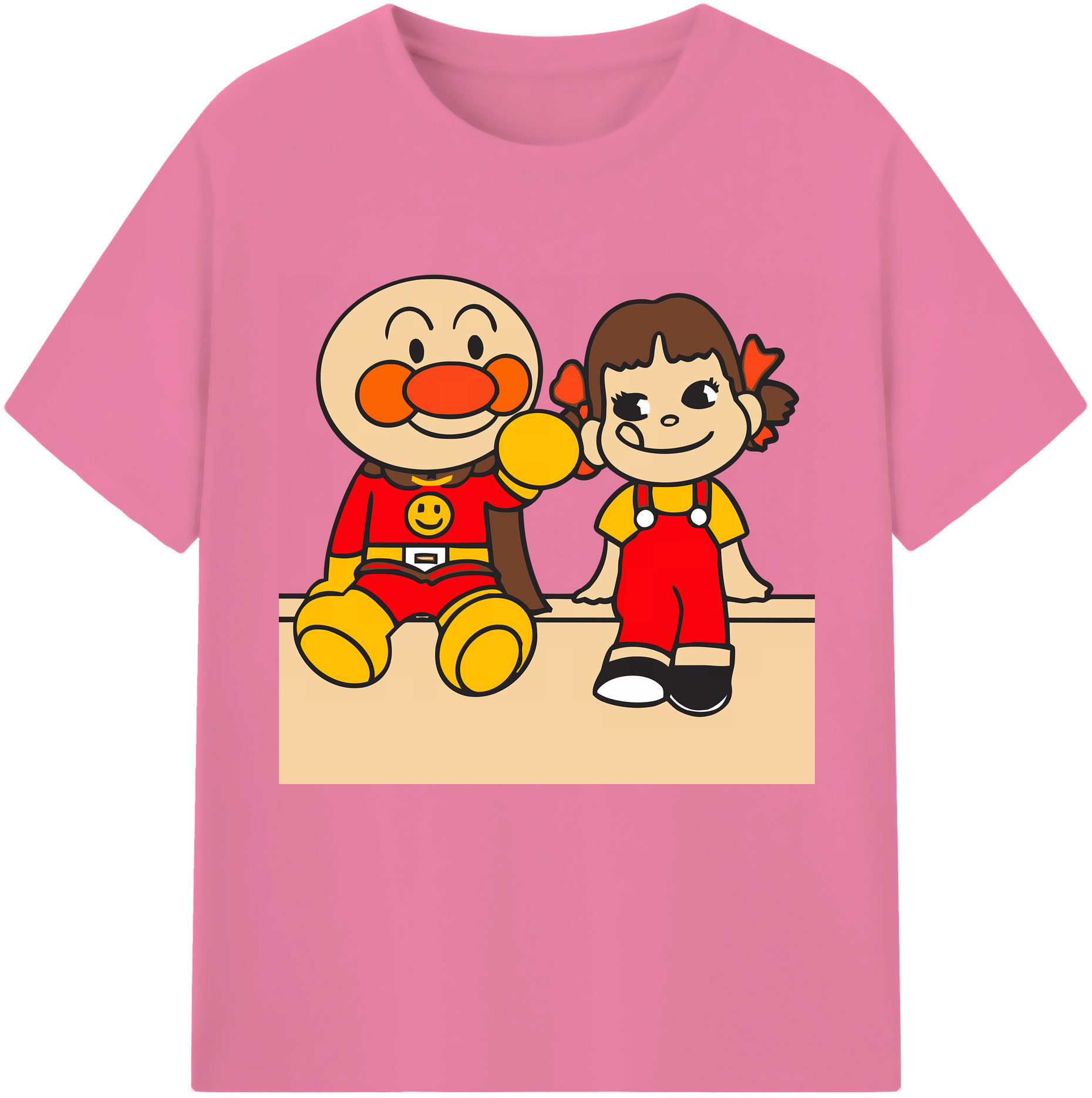（画像用） アンパンマン Anpanman 綿100％半袖Tシャツ（フロントプリント）